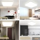 LED dünne quadratische Deckenleuchte 40 W warmweiß Moderner schmaler wasserdichter Kronleuchter IP65 23 x 3,5 cm 3