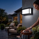LED εξωτερικό τοίχου φωτιστικό 25 W Κάλυψη IP65 Τετράγωνο σώμα σε πλάτος Μαύρο πλαίσιο γύρω από λευκό διαχύτη Ψυχρό λευκό 6000 K Για πρόσοψη 5