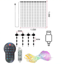 LED έξυπνος φωτισμός κουρτίνας RGBIC 256 LED 1,6 x 1,6 μ USB τροφοδοσία Έλεγχος εφαρμογής μέσω Bluetooth και τηλεχειριστηρίου 2