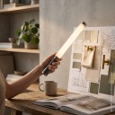 LED Farb-Stablampe Ulanzi VL119 RGB 2500 bis 8500 K CRI 95+ 50 x 3,7 cm OLED-Display und Batterie Schwarz-Weiß Für Fotografie und Video 4