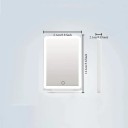 LED Folding Cosmetic Mirror 14.3 x 9.6 cm Touch Control Rechargeable USB Travel Mirror with Lighting White or Pink Variant 3