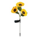LED girasole solare 3 fiori Decorazione da giardino Lampada da prato Impermeabile Luce solare floreale Illuminazione decorativa per esterni e interni 1