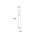 LED havepæl 60 cm Med skruefoden 7 W IP65 Vandtæt 85–265 V Aluminium og akryl Hvidt lys 6000 K Til gården 3