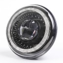 LED Headlights with High and Low Beams, Halo DRL and Indicator 7" 176 mm Projector PMMA/PC 60W IP67 Black for Lada Niva 4x4 5