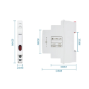 LED indikátor 85 x 10 x 64 mm 230 V AC/DC 50/60 Hz Jednofarebná signálna lampa JD9 DIN lišta 35 mm IP20 ≤20 mA 2