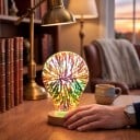 LED izzó A60 E27 Tűzijáték hatás 6 W 85–265 V 50/60 Hz 6 x 10,5 cm Ezüstözött üveg burkolat Több színű minta Lámpákhoz és világítótestekhez 4