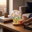 LED izzó A60 E27 Tűzijáték hatás 6 W 85–265 V 50/60 Hz 6 x 10,5 cm Ezüstözött üveg burkolat Több színű minta Lámpákhoz és világítótestekhez 6