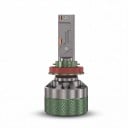 LED izzók fényszórókhoz Bluetooth alkalmazással H8 H9 H11, 3000–8000K, CSP chipek, alumínium, zöld-szürke, 12V/24V autókhoz 4