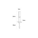 LED κήπος στήλη 30 εκ. Με αιχμή 7 W IP65 Αδιάβροχο 85–265 V Αλουμίνιο και ακρυλικό Ζεστό φως 3000 K Για το γρασίδι 3