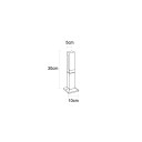 LED κήπος στήλη 30 εκ. Με βάση για βίδωμα 7 W IP65 Αδιάβροχο 85–265 V Αλουμίνιο και ακρυλικό Ζεστό φως 3000 K Για την αυλή 5