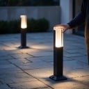 LED κήπος στήλη 40 εκ. Με βάση για βίδωμα 7 W IP65 Αδιάβροχο 85–265 V Αλουμίνιο και ακρυλικό Ζεστό φως 3000 K Για την αυλή 2
