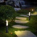 LED κήπος στήλη 60 εκ. Με βάση για βίδες 7 W IP65 Αδιάβροχο 85–265 V Αλουμίνιο και ακρυλικό Ζεστό φως 3000 K Για την αυλή 7
