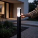 LED κήπος στήλη 80 εκ. Με αιχμή για το έδαφος 7 W IP65 Αδιάβροχο 85–265 V Αλουμίνιο και ακρυλικό Λευκό φως 6000 K Για το γρασίδι 2