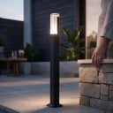 LED κήπος στήλη 80 εκ. Με βάση για βίδες 7 W IP65 Αδιάβροχο 85–265 V Αλουμίνιο και ακρυλικό Λευκό φως 6000 K Στο προαύλιο 2