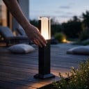 LED kerti oszlop 40 cm földbe szúrható 7 W IP65 Vízálló 85–265 V Alumínium és akril Meleg fény 3000 K Fűbe 2