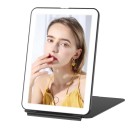 LED-Klappkosmetikspiegel 14,3 x 9,6 cm Touch-Steuerung USB wiederaufladbar Spiegel mit Beleuchtung für unterwegs Weiße oder rosa Version 2