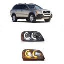 LED koplamp rechtsvoor met dagrijverlichting DRL en richtingaanwijzer, 12 V, projector LED lenzen, zwart, voor Volvo XC90 2004–2013 7