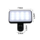 LED krúžkové selfie svetlo s klipom 7,8 x 4,5 x 5,8 cm Biele a teplé svetlo Nabíjacia výplň pre foto a video iPhone iPad Mobilný telefón Notebook 4