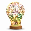 LED lamp A60 E27 Vuurwerk effect 6 W 85–265 V 50/60 Hz 6 x 10,5 cm Verzilverd glazen omhulsel Multikleur patroon Voor lampen en armaturen 1