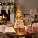 LED-lamp in de vorm van een kerstboom E27 Vuurwerk effect 6 W 85–265 V 9 x 22,5 cm Gepolijst glas Multikleurig patroon Kerstdecoratie 4