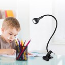 LED lamp met klem en flexibele hals Voeding via USB 5 V Kabel 118 cm met schakelaar Hoogte 27,6 cm Wit licht Voor tafel, boek en bed 5