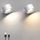 LED lampa ścienna 7,5 x 4,5 cm z akumulatorem 2000mAh, 360° rotacja, dotykowe sterowanie, regulacja jasności i 3 temperatury barwowe do nowoczesnych wnętrz 1