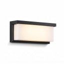LED lampada da parete esterna 25 W Classe di protezione IP65 Design allungato in orizzontale Diffusore bianco in telaio scuro Luce bianca calda 3000 K Per facciata e terrazza 1