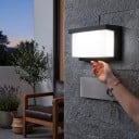 LED lampada da parete esterna 25 W Classe di protezione IP65 Design lungo in orizzontale Diffusore bianco in cornice scura Luce bianca fredda 6000 K Per facciate e terrazze 4