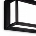 LED lampada da parete esterna 25 W Grado di protezione IP65 Corpo quadrato orizzontale Cornice nera attorno al diffusore bianco Luce bianca fredda 6000 K Per facciate e ingressi 2