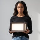 LED lampada da parete esterna 25 W Grado di protezione IP65 Corpo quadrato orizzontale Cornice nera attorno al diffusore bianco Luce calda 3000 K Per facciata e ingresso 3