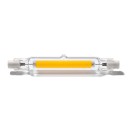LED lâmpada tubular R7S 118 mm Base dupla 30 W 220 V fita COB em tubo transparente Luz branca natural Para refletores e luminárias 2
