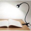 LED-Lampe mit Klemme und flexiblem Schwanenhals USB 5 V Stromversorgung Kabel 118 cm mit Schalter Höhe 27,6 cm Weißes Licht Für Tisch Buch 4