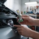 LED lampen voor koplampen met bediening via Bluetooth-app 3000–8000 K, 9012 HIR2, CSP chips en ventilator, grijs-groen, voor auto's 12/24 V 2