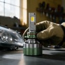 LED lampen voor koplampen met bediening via Bluetooth-app 3000–8000 K, 9012 HIR2, CSP chips en ventilator, grijs-groen, voor auto's 12/24 V 4