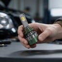 LED lampen voor koplampen met Bluetooth bediening via app 3000–8000 K, fitting 9006 HB4, CSP chips, groen-grijs, voor auto 12/24 V 2
