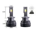 LED-lampor D2S Canbus 2 st 70W 30000 lm, aluminium med fläkt, mörkgrå, vitt ljus 6000K, ersättning för xenon i bilar med HID-strålkastare 4