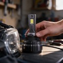 LED-lampor D4S med fläkt 70 W 30000 lm (par) 6000K vitt ljus, aluminiumkylning, Canbus, grå, ersättning för xenon i bilstrålkastare 2