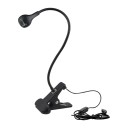 LED-lamppu klipsillä ja taivutettavalla kaulalla USB-virransyöttö 5 V Kaapeli 118 cm kytkimellä Korkeus 27,6 cm Valkoinen valo Pöydälle 1
