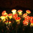LED Light Chain 1.5 m 10 Red Toadstools Decorative Lighting 3x AA Batteries 4 cm Lights Indoor and Outdoor Decoration 2