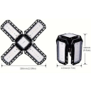 LED loft foldelampe til garage 60W E27 Justerbare armaturer med 4 paneler Super lysende belysning værksted varmt hvid 3