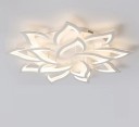 LED loftlampe formet som en blomst 130 W Moderne hvid lysekrone med fjernbetjening Dæmpbar loftlampe med fjernbetjening 92 x 12 cm 1