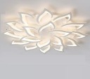 LED loftlampe formet som en blomst 170 W Moderne hvid lysekrone med fjernbetjening Dæmpbar loftlampe med fjernbetjening 110 x 12 cm 1
