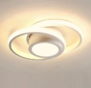 LED loftlampe med 3 lysfarver 32 W Moderne dæmpbar lysekrone formet som to cirkler Minimalistisk lysekrone med farvetemperaturskift 27 x 20 x 6 cm 5