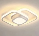LED loftlampe med 3 lysfarver 32 W Moderne dæmpbar lysekrone formet som to firkanter Minimalistisk lysekrone med farvetemperaturskift 27 x 22 x 6 cm 4