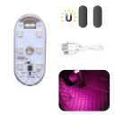 LED-loftlampe til bilen 3 x 7 cm Mini USB-opladning Indvendig belysning med 120 mA batteri Kompakt lampe Dekoration til bilens interiør 4