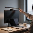 LED Λωρίδα Φωτισμού για Οθόνη 42 εκ 5 Θερμοκρασίες Χρώματος 3 Βαθμοί Φωτεινότητας Υπενθύμιση Καθίσματος Αλουμίνιο Τροφοδοσία USB Μαύρη Για Εργασία 3