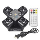 LED lumină cu cap mobil 48 W RGB LED laser roșu și verde stroboscop alb DMX512 priză EU lumină de scenă neagră pentru petreceri DJ 1