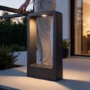 LED luminaire pentru gazon 15 W COB Alb rece 6000 K 30 cm Corp din aluminiu AC 85–265 V Negru Stâlp de grădină etanș pentru vilă și curte 2