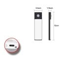 LED luz com sensor de movimento 10 cm Sem fios Magnético 3 cores de luz Regulável USB-C Alumínio Preto Sob a bancada para armários e roupeiros 3