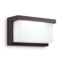 LED luz de parede exterior 25 W Classe de proteção IP65 Design longitudinal na horizontal Difusor branco em estrutura escura Luz branca fria 6000 K 1